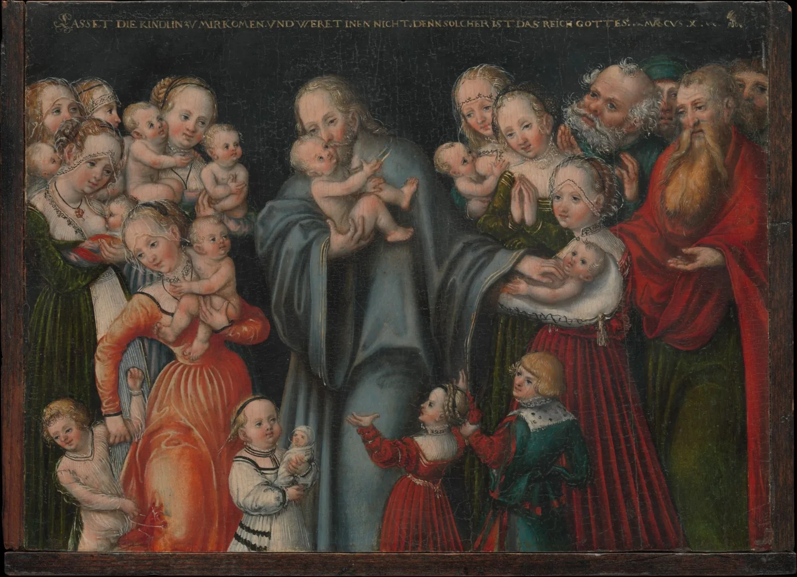 Pintura: Cristo abençoando as crianças, de Lucas Cranach o Jovem e oficina